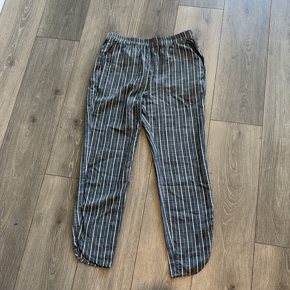 Marine Layer Black and White Striped Pants